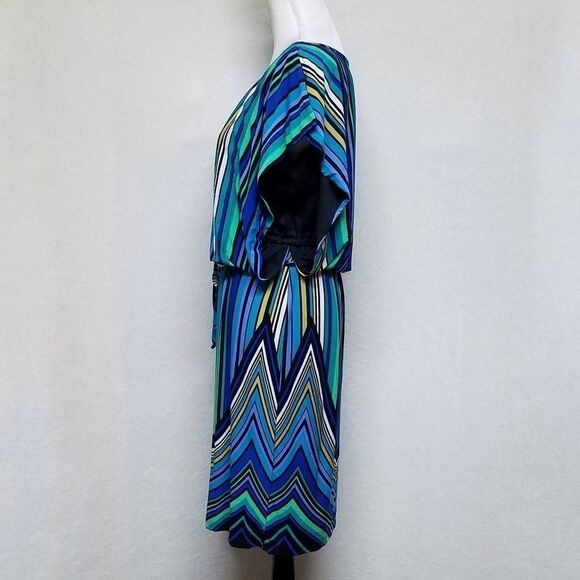 VINTAGE 90s Olivia Matthews Psychedelic Dress - Picture 10 of 16
